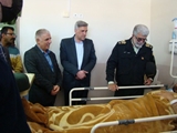 عیادت فرماندهی نیروی انتظامی فارس از درجه داران بستری در بیمارستان آباده