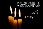 پیام تسلیت رئیس شبکه بهداشتی درمانی و آموزشی شهرستان آباده 